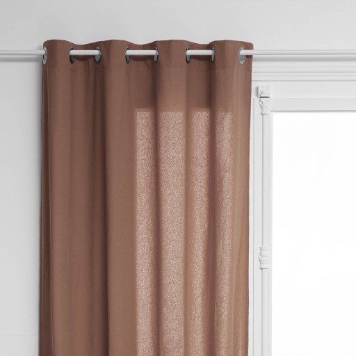 Zasłona Bawełniana Na Przelotkach Anjali brązowa 135 x 240 cm