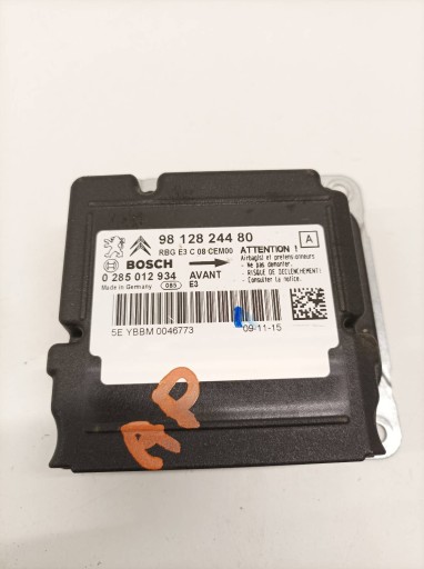 SENSOR AIRBAG 9812824480 0285012934 Citroen C4 Cactus I (2014- )