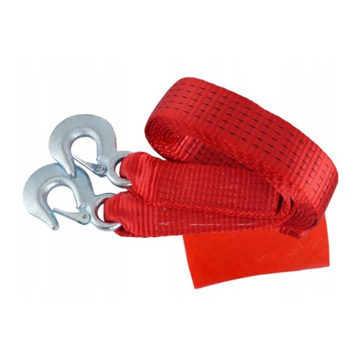 СИЛЬНЫЙ ТРОС БУКСИРОВОЧНЫЙ РЕМЕНЬ 7500 КГ 5 М С КРЮЧКАМИ 7,5 Т