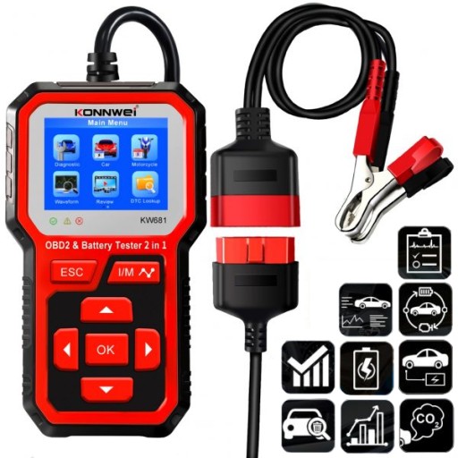 Интерфейс 6В 12В тестера батареи диагностический