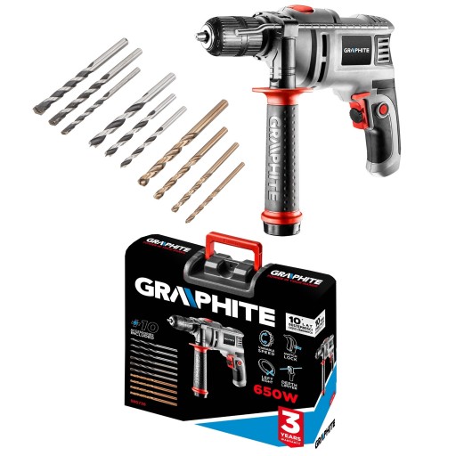 Graphite ударний дриль 650 Вт валізу дриль