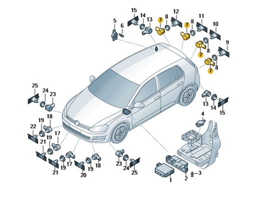 5Q0919275C - Задній парктронік seat skoda audi vw oe