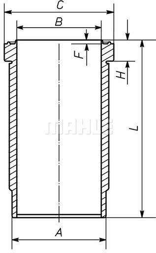 227 WN 67 01 MAHLE оригинальная гильза цилиндра