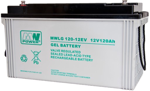 Гелевая аккумуляторная батарея mwlg power mwlg120-12ev 12 в 120 ач mwlg120 ибп