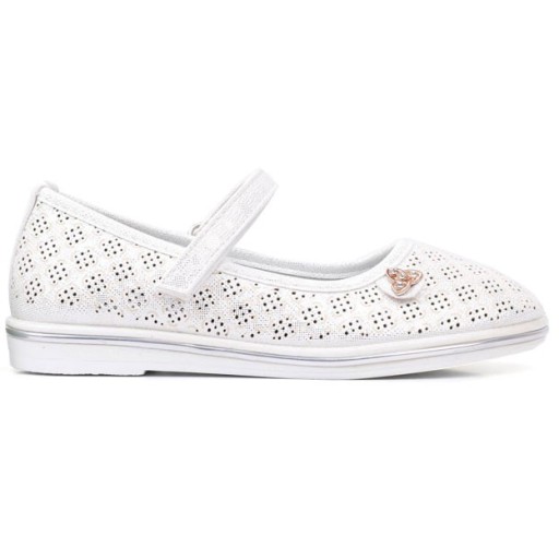 БАЛЕТКИ ДІВЧАЧІ НА липучці 29 р. сріблясті