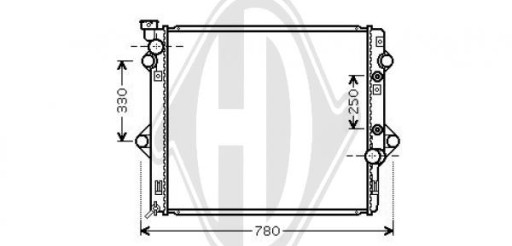 DCM3314 - Радиатор системы охлаждения двигателя toyota landcruiser prado 02-07