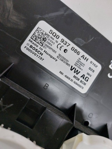 VW GOLF VII PASSAT B8 OCTAVIA III module control unit KOMFORTU BCM 5Q0937086AH