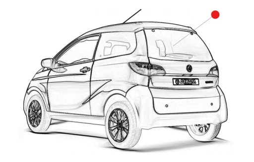 722BI114XD - СТЕКЛО ЗАДНЕЕ ЛЮК AIXAM CROSSLINE GAMME SENSATION