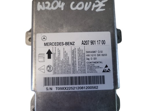 modulo SENSOR airbag MERCEDES W204 COUPE A2079011700