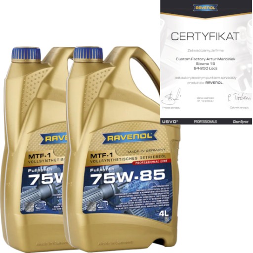 Ravenol mtf-1 75w85 8л - трансмиссионное масло