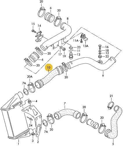 SKV TURBO KÁBEL AUDI A4 B5 B6 B7 A6 C5 1.9 TDI