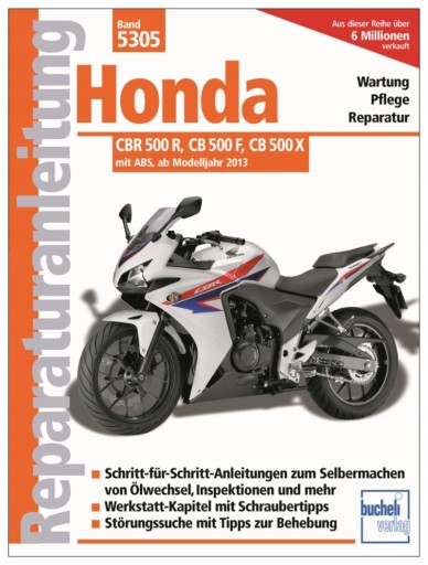 Honda CBR 500 R CB500 F CB500X 13-15 руководство по эксплуатации