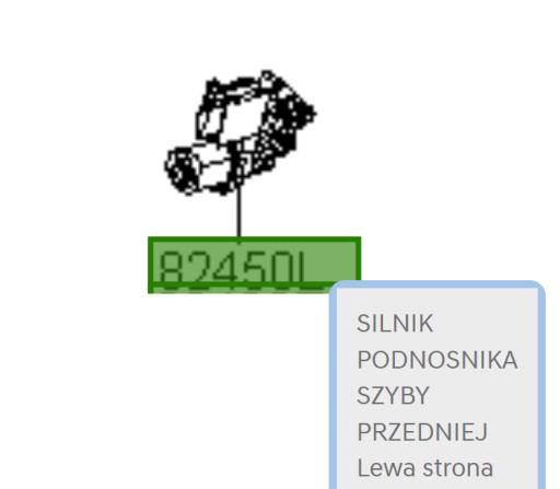 82450-B1000 - Мотор переднего левого стеклоподъемника genesis g14 g80