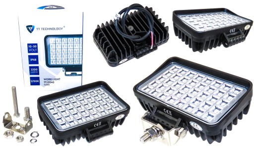 TT.13340 - 40LED IP68 40W ГАЛОГЕННА ПРЯМОКУТНА РОБОЧА ЛАМПА