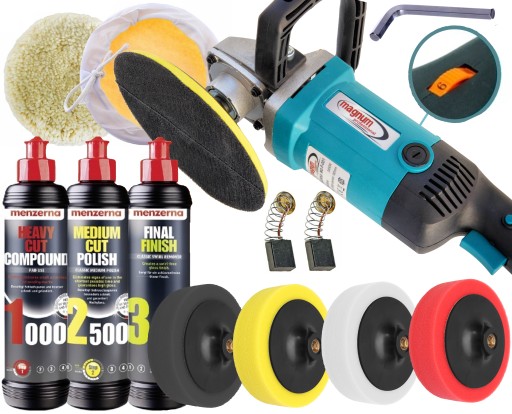 Автомобільний Полірувальник шліфувальний верстат + 4X губка + MENZERNA