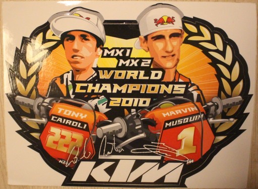 KTM MX 1 MX 2 WORLD CHAMPIONS 2010 - НАЛЕЙКА - РІДКІСНІСТЬ