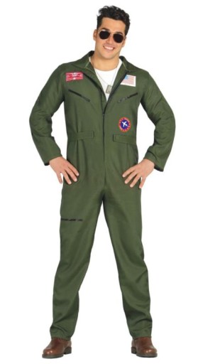SUPER Ad Oblečenie Pilot Stíhačka Letec L 80803BZ Top Gun Kombinéza
