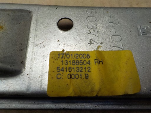window regulator right rear part opel corsa d 13188504