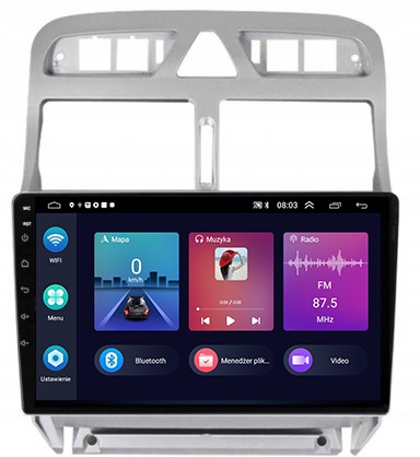 РАДІО GPS ANDROID BT PEUGEOT 307 2001-2008 32GB