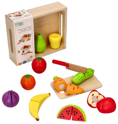 Дерев'яні овочі та фрукти для нарізки