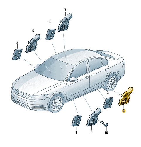Мотор склопідйомника volkswagen 5q4959812e