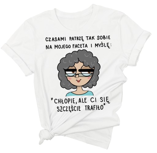 Koszulka z śmiesznym napisem t-shirt z nadrukiem S/M