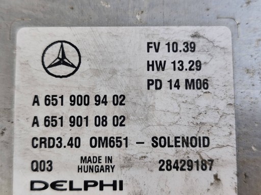 MERCEDES CLA W117 1.8 CDI computer control unit A6519009402