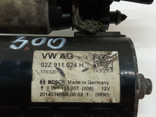 starter 02Z911024H 1.6 TDI Seat Altea and (2004- )