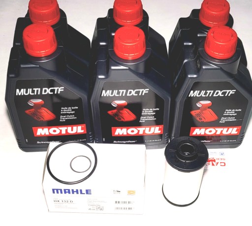 Комплект для заміни масла vw audi в коробці передач dsg motul dctf + фільтр mahle hx132d