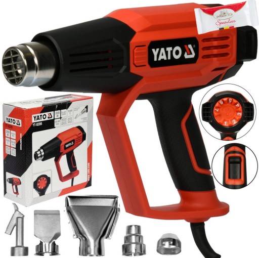 ТЕПЛОВАЯ ПИСТОКА YATO 2000ВТ 50-600C 3 ШЕСТЕРНИ YT-82295