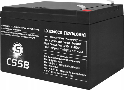 Аккумулятор agm 12в 14ач для ибп, скутера, трактора, газонокосилки, велосипеда