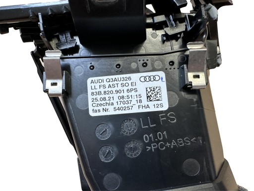 AUDI Q3 83A grid air conditioning devices of the dashboard left 83B820901