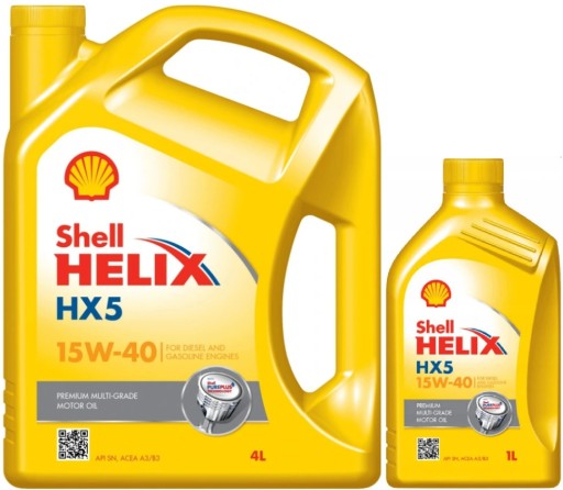 МОТОРНЕ МАСЛО SHELL HELIX HX5 15W - 40 15W40 5L