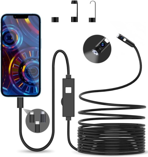 Endoskop duo inspection camera android ios 5m 1920p hd 8 led