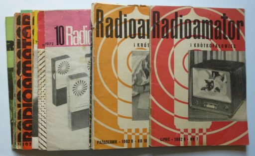 RADIOAMATOR I KRÓTKOFALOWIEC Z LAT 1962 , 1971 , 1972 , 1973 , 1974 , 1976