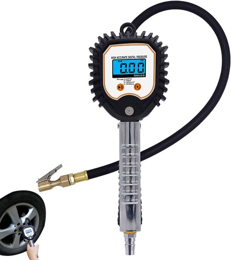 Цифровой шиномонтажный насос с манометром, шиномонтажным манометром