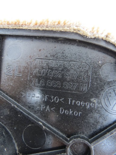 floor mats boot left rear part PORSCHE CAYENNE 4.8 V8 7L0863527K