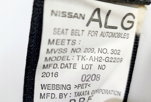 Gurten Sicherheits vorne Fahrer links NISSAN 370z OE