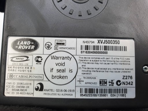 modulo XVJ500350 LAND ROVER RANGE ROVER VOGUE L322