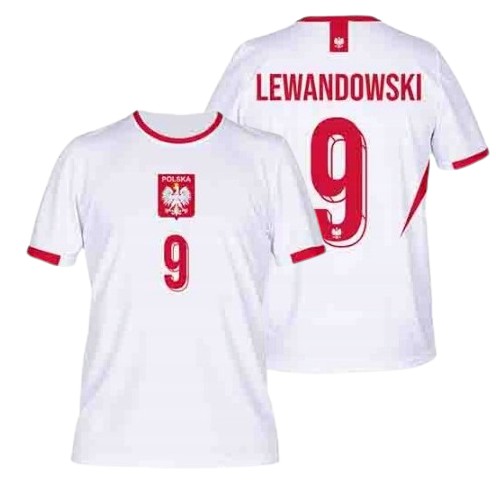 Tričko LEWANDOWSKI pre dieťa futbalové EURO 2024 Poľsko veľ. 164 cm (M)