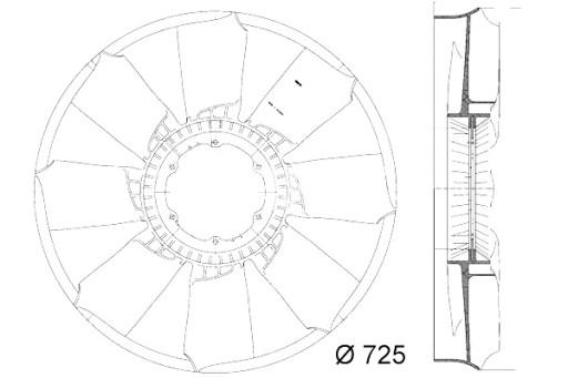 50 000P - MAHLE FAN FAN MERCEDES ATEGO ATEGO 2 AXOR AXOR 2 UNIMOG