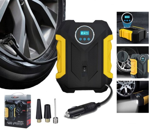 Автомобільний компресор насос компресор 12V LED LCD