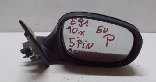 BMW E91 2.0 D 10R mirror right 5 PIN SCHWARZ2 EUROPA