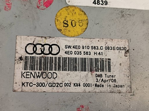 modul RADIA 4E0910563C AUDI A6 C6