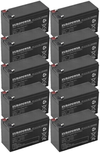 АККУМУЛЯТОРЫ TBC7 КОМПЛЕКТ АККУМУЛЯТОРОВ ДЛЯ ИБП APC EATON POWERWALKER 10x EP 7.2-12