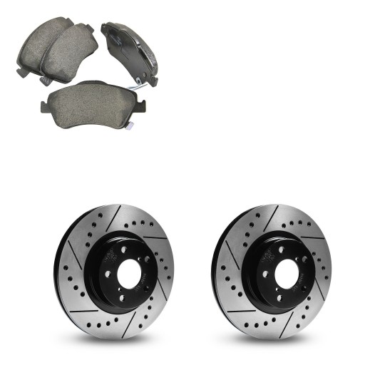 Диски предварительно просверленные колодки передние AURIS D AVENSIS T27