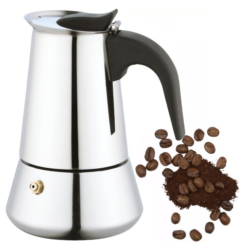 Espresso kávovar 4 šálky Kinghoff - Príprava kávy na plyn indukcia