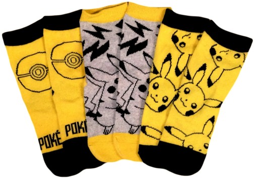 ponožky ponožky POKEMON PIKACHU detské ponožky 3-pack 23/26