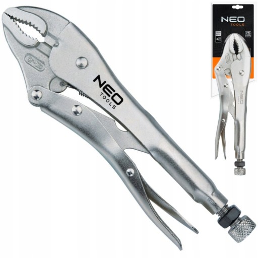 Szczypce zaciskowe 250mm okrągłe szczęki klucz żabka 01-216 NEO