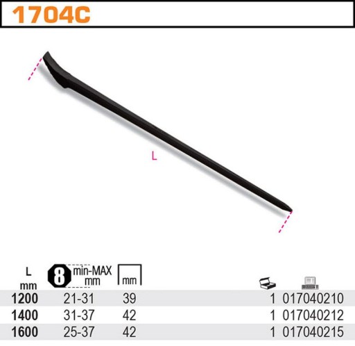 Лом двухсторонний, 1200mm Beta 1704c/1200